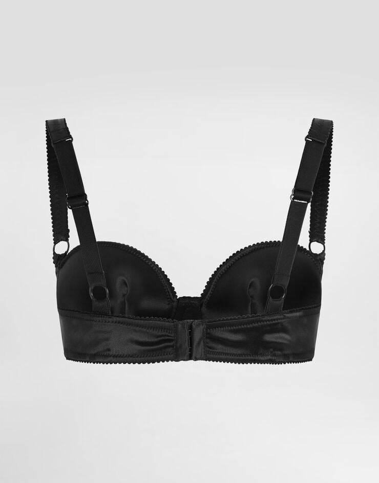 Dolce & Gabbana Sujetador Balconette De Raso Con Copas Cónicas