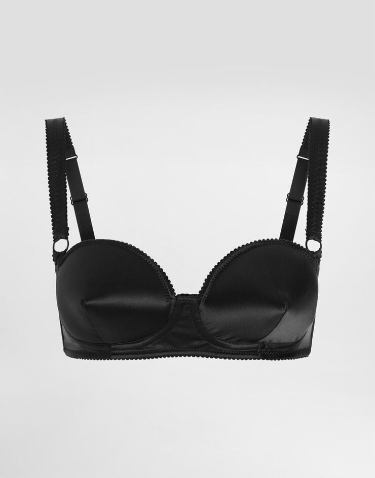 Dolce & Gabbana Sujetador balconette de raso con copas cónicas