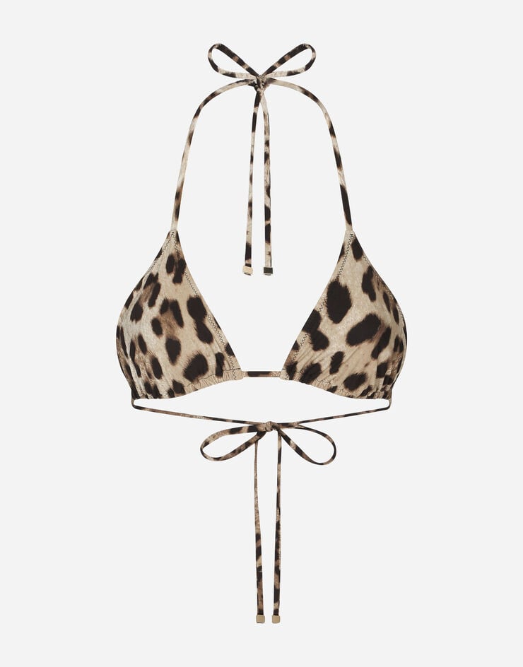 Dolce & Gabbana Sujetador De Bikini En Triángulo Con Estampado De Leopardo