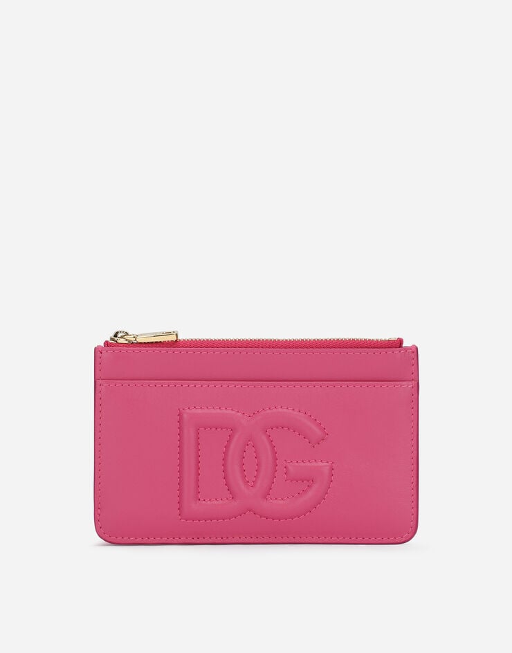 Dolce & Gabbana Tarjetero DG Logo mediano en piel de becerro