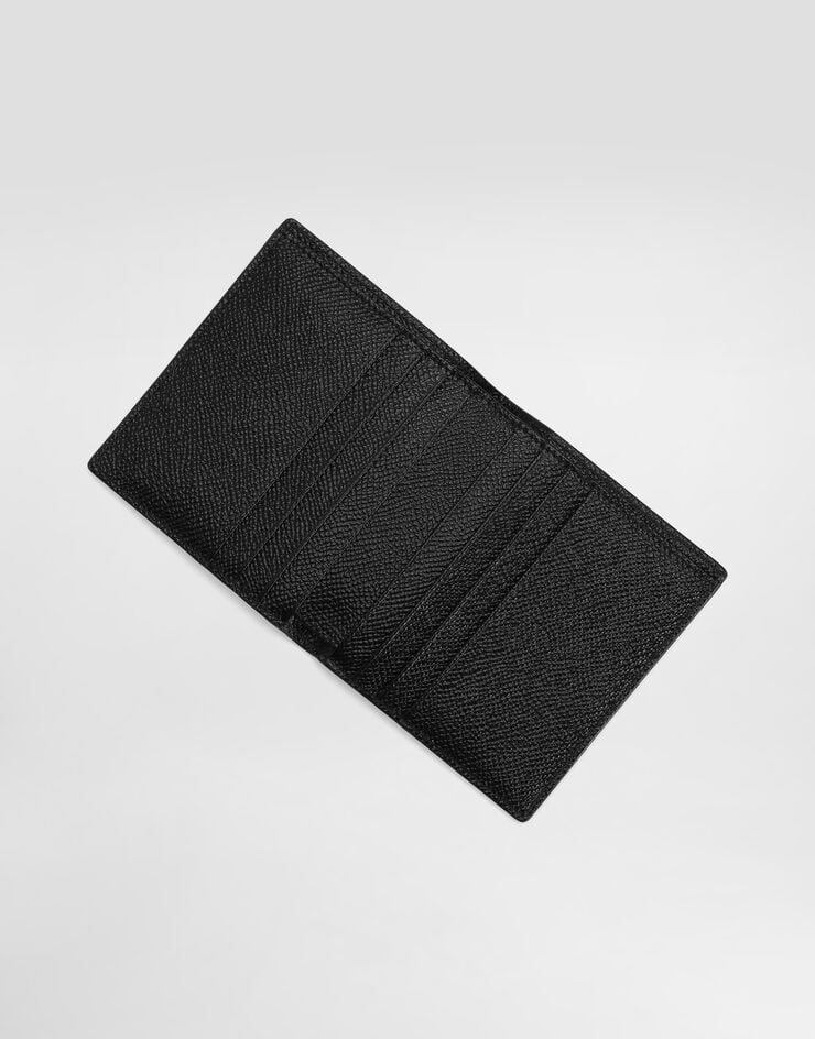 Dolce & Gabbana Tarjetero Plegable En Piel De Becerro Con Estampado Dauphine