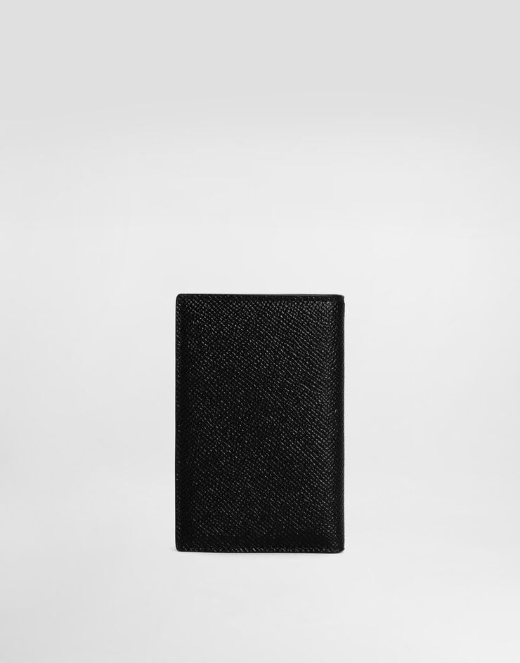 Dolce & Gabbana Tarjetero Plegable En Piel De Becerro Con Estampado Dauphine