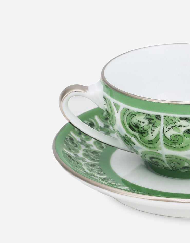 Dolce & Gabbana Taza De Café Con Platillo De Porcelana