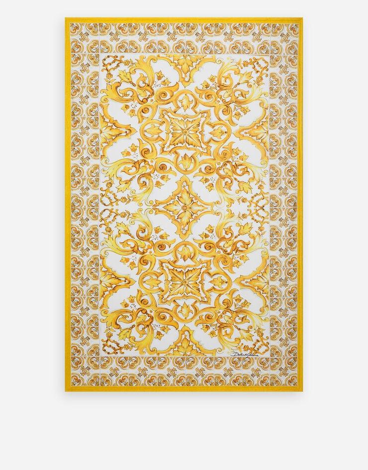 Dolce & Gabbana Toalla de playa 114 x 185 de rizo con estampado Maiolica