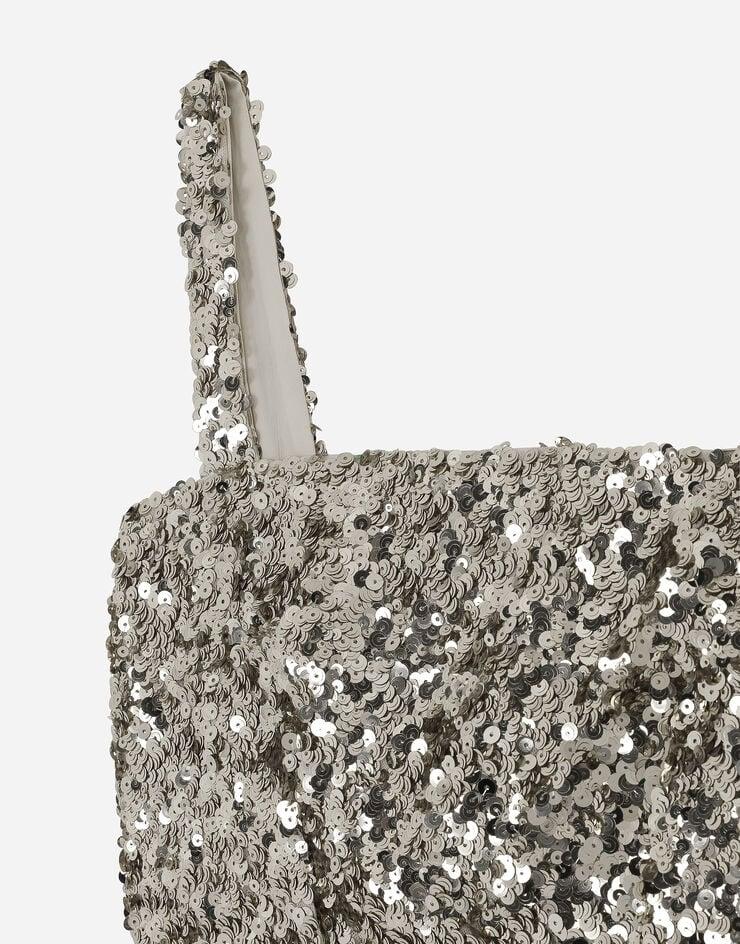 Dolce & Gabbana Top Corto Con Tirantes De Lentejuelas