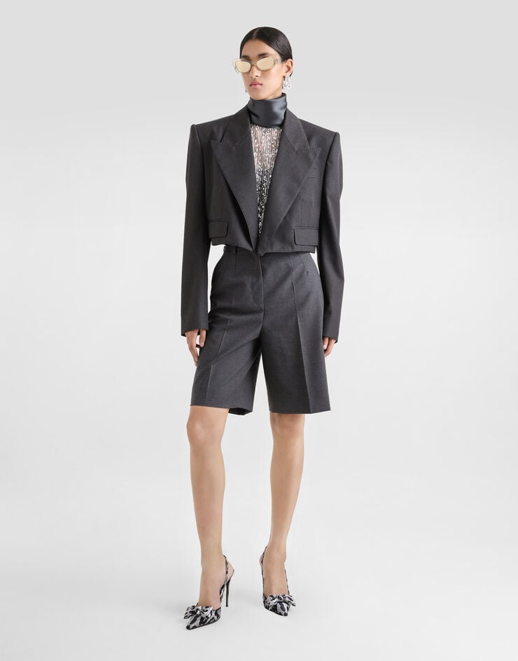 Dolce & Gabbana Top De Cuello Alto En Tul Con Bordado De Lentejuelas