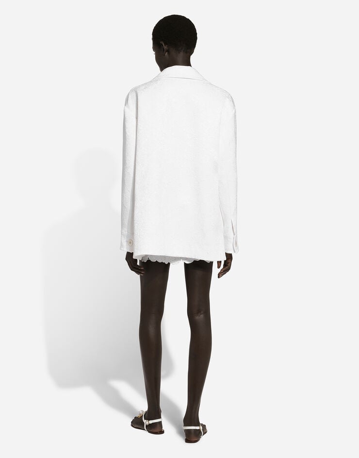 Dolce & Gabbana Top Estilo Bralette De Algodón Con Bordado Cut-out Y Adornos De Strass