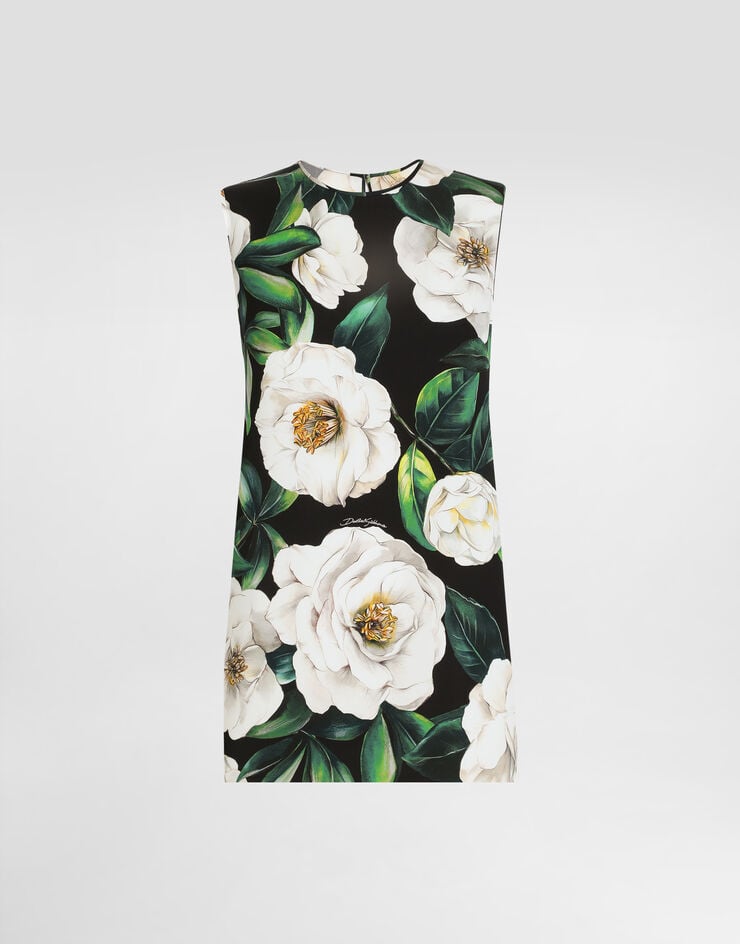 Dolce & Gabbana Top Sin Mangas De Charmeuse Con Estampado De Gardenias