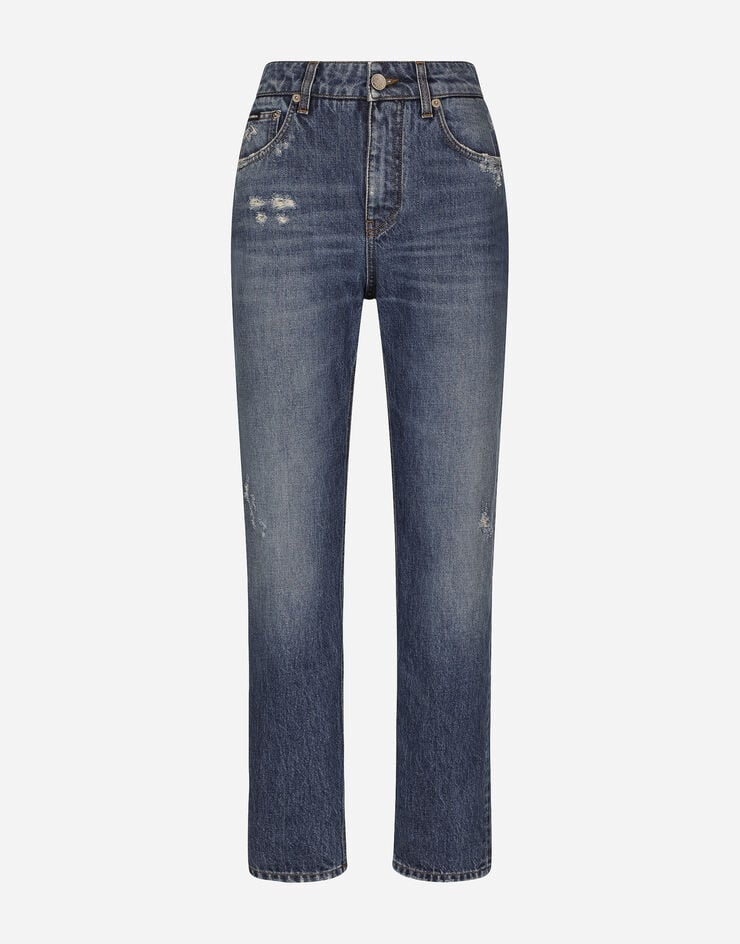 Dolce & Gabbana Vaqueros Boyfriend de denim azul medio