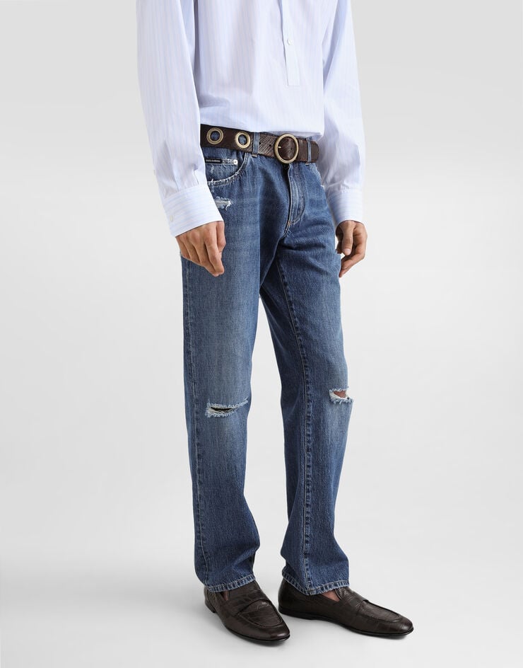 Dolce & Gabbana Vaqueros Classic De Algodón Con Placa