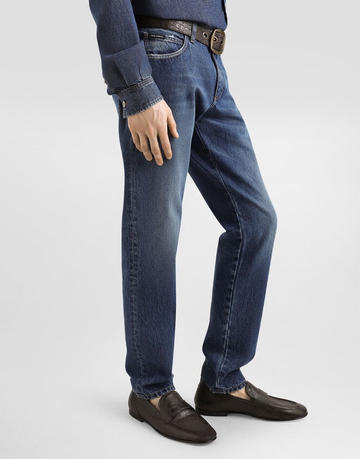 Dolce & Gabbana Vaqueros Corte Regular De Algodón Con Placa