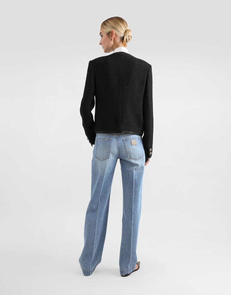 Dolce & Gabbana Vaqueros Loose De Denim Con Raya Planchada