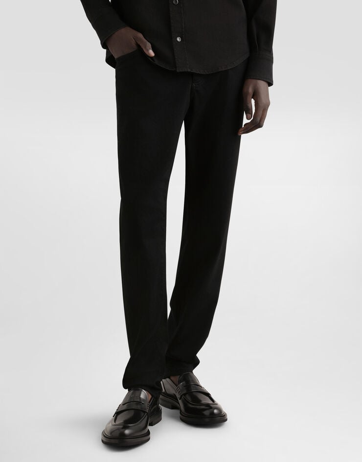Dolce & Gabbana Vaqueros Regular Elásticos Negro Lavado