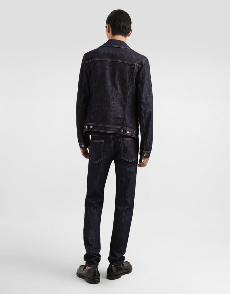 Dolce & Gabbana Vaqueros Skinny De Algodón Elástico Con Parche