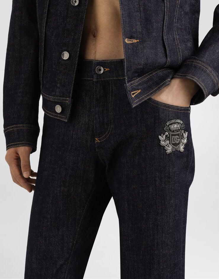 Dolce & Gabbana Vaqueros Skinny De Algodón Elástico Con Parche