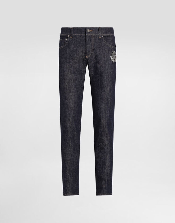 Dolce & Gabbana Vaqueros skinny de algodón elástico con parche