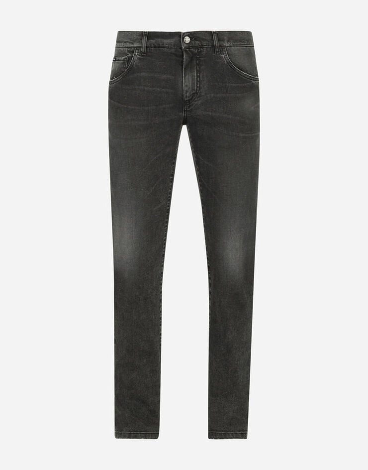 Dolce & Gabbana Vaqueros skinny elásticos grises con efecto lavado