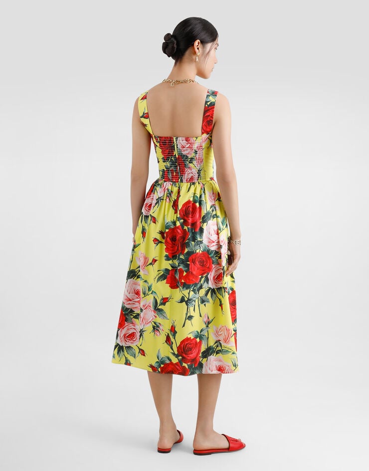 Dolce & Gabbana Vestido Corsetero Con Estampado Bouquet