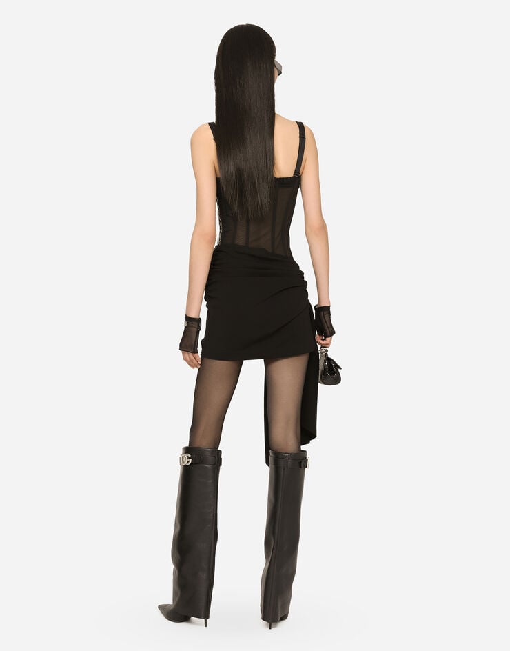 Dolce & Gabbana Vestido Corto Con Detalle De Corsé De Punto Milano