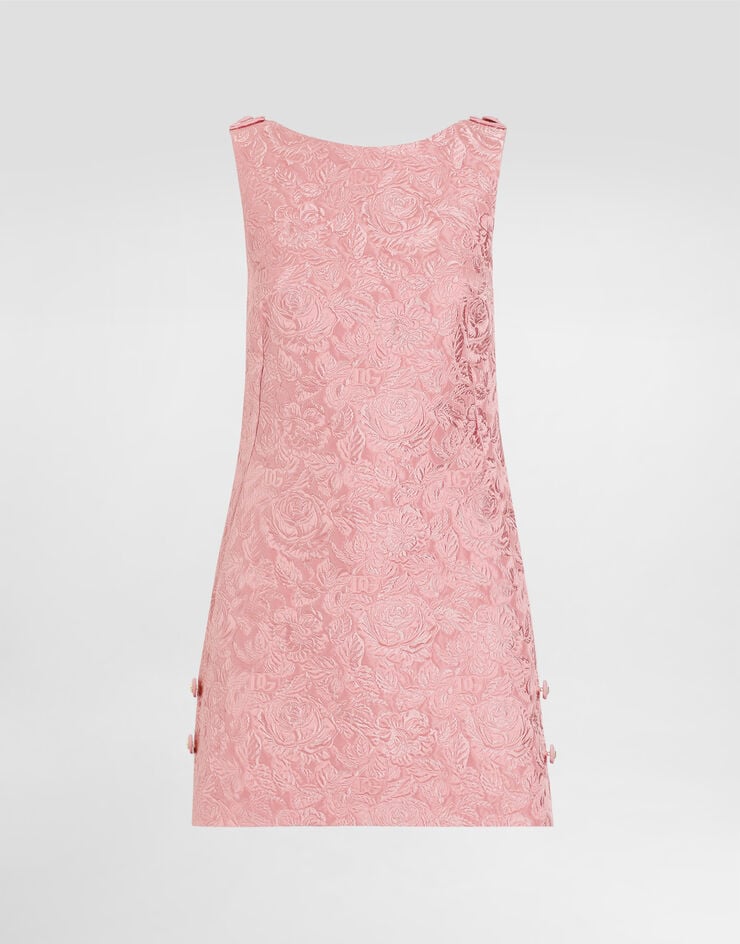 Dolce & Gabbana Vestido Corto Estilo Saco De Jacquard Acolchado Floral