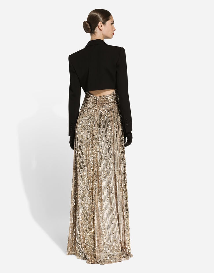 Dolce & Gabbana Vestido Largo De Lentejuelas Con Abertura