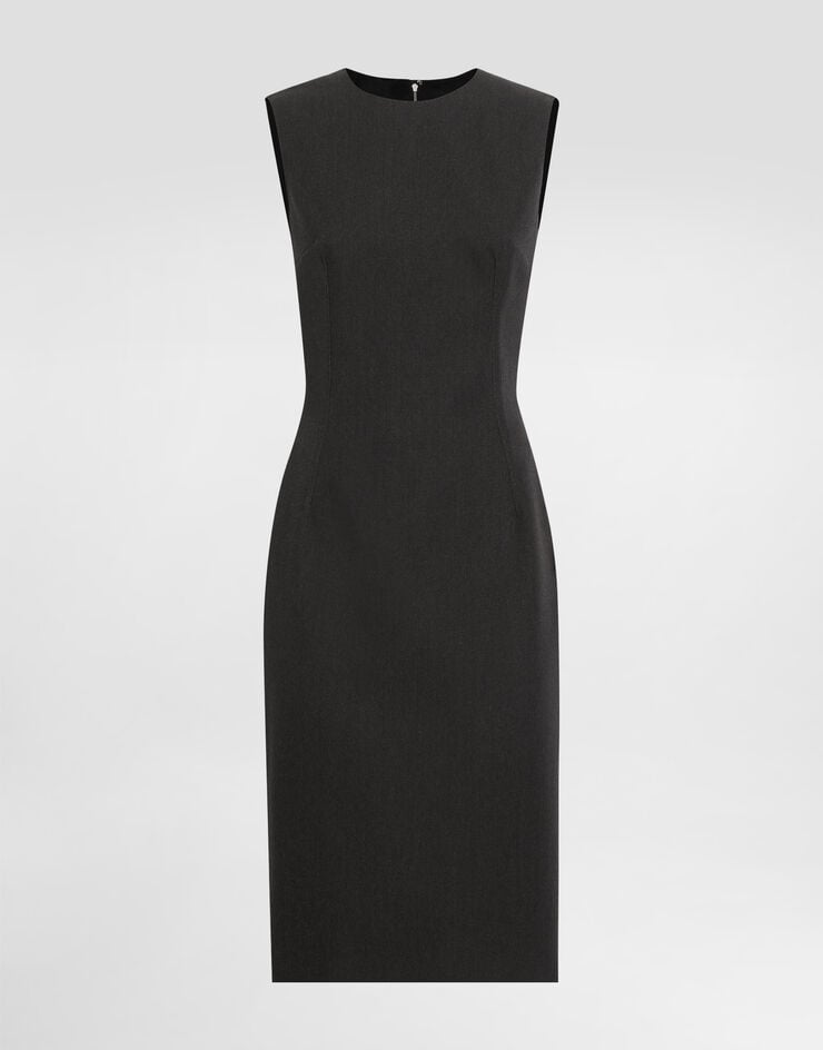 Dolce & Gabbana Vestido longuette de tubo en tela de lana