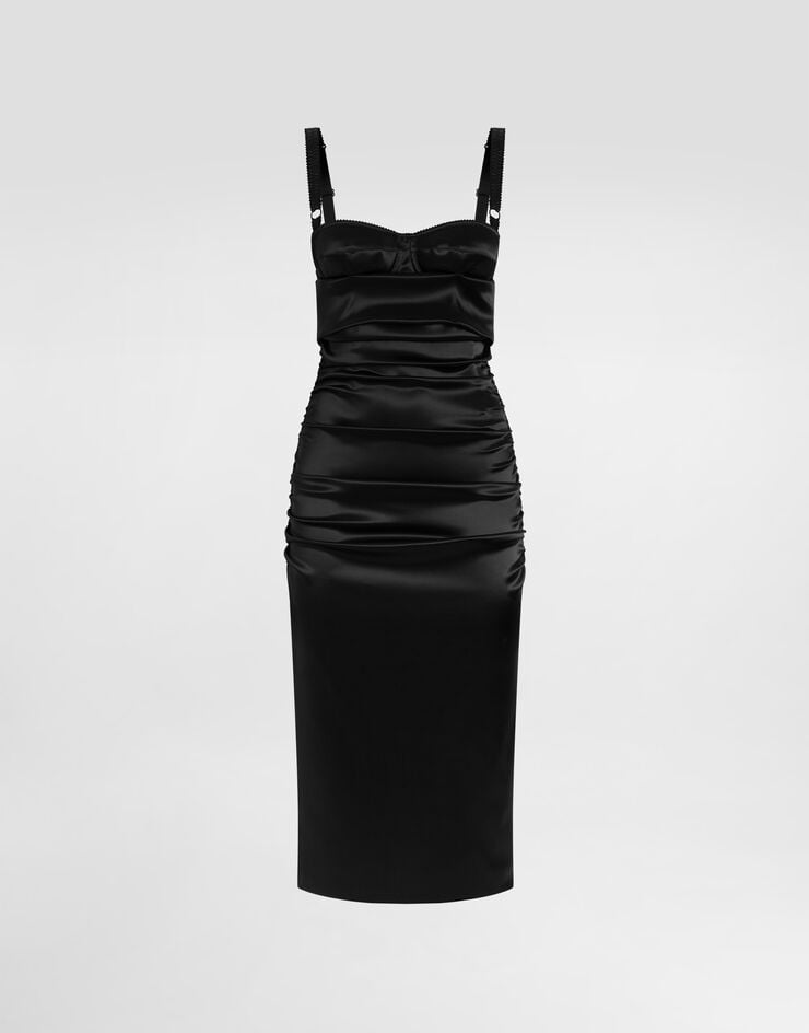 Dolce & Gabbana Vestido longuette drapeado con detalle sujetador
