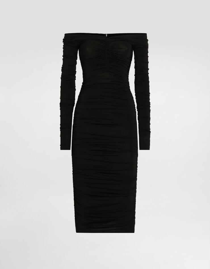 Dolce & Gabbana Vestido Longuette Drapeado De Organdí