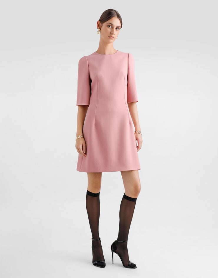 Dolce & Gabbana Vestido Midi De Corte Reloj De Arena En Crepé De Lana