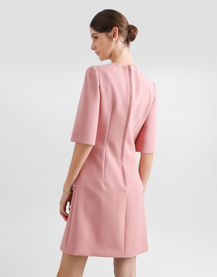 Dolce & Gabbana Vestido Midi De Corte Reloj De Arena En Crepé De Lana