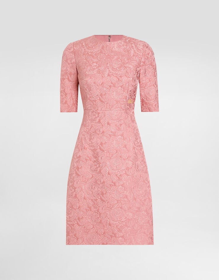 Dolce & Gabbana Vestido Midi De Corte Reloj De Arena En Jacquard Floral