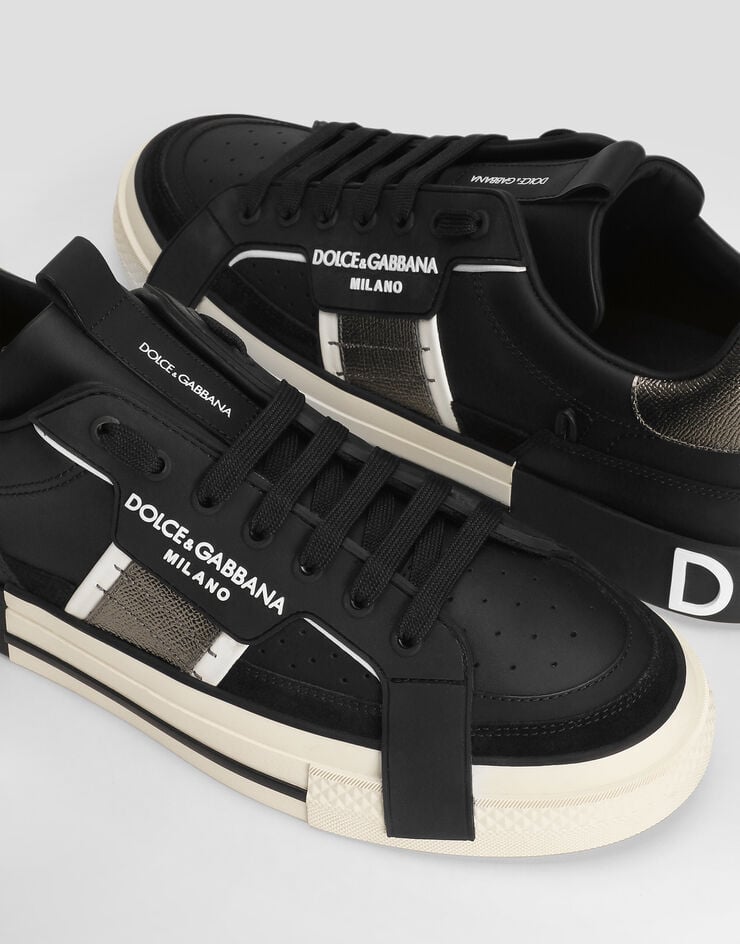 Dolce & Gabbana Zapatillas Custom 2.Zero En Piel De Becerro Con Detalles En Contraste