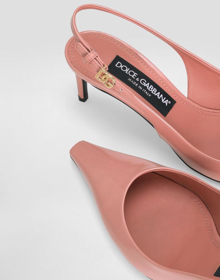 Dolce & Gabbana Zapato Destalonado En Piel De Becerro Brillante