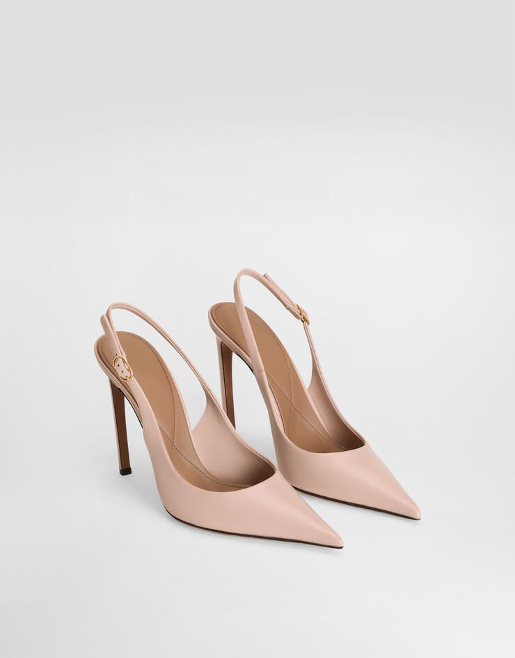 Dolce & Gabbana Zapato Destalonado En Piel De Cabritilla Brillante