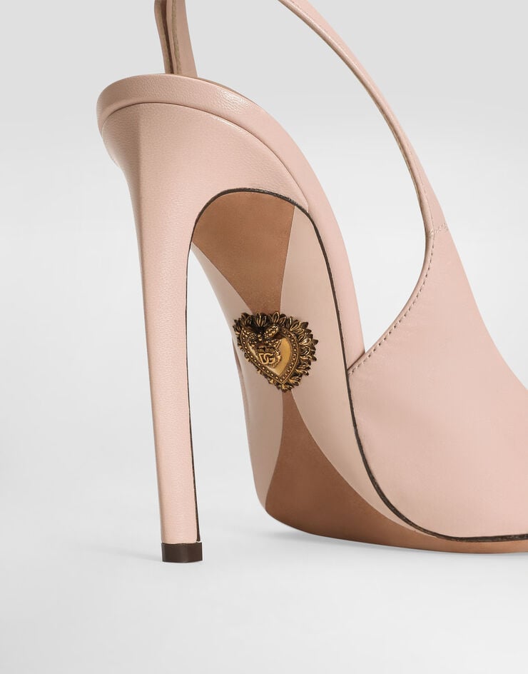 Dolce & Gabbana Zapato Destalonado En Piel De Cabritilla Brillante