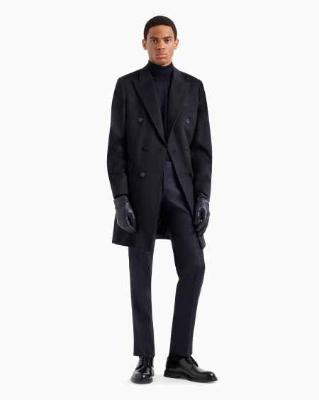 Armani Abrigo De Abotonadura Doble De Cachemir Puro