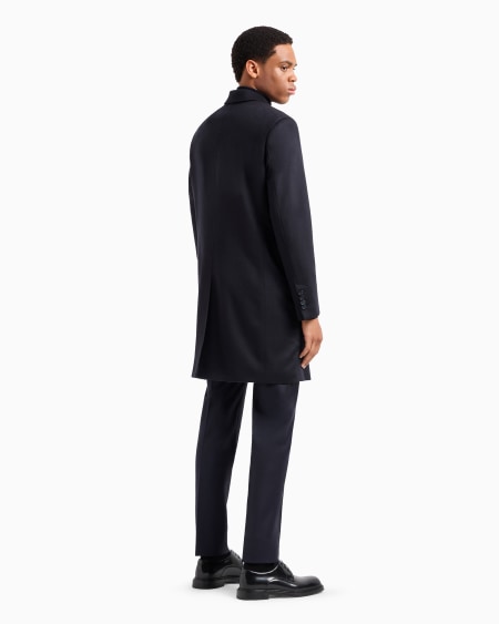 Armani Abrigo De Abotonadura Doble De Cachemir Puro