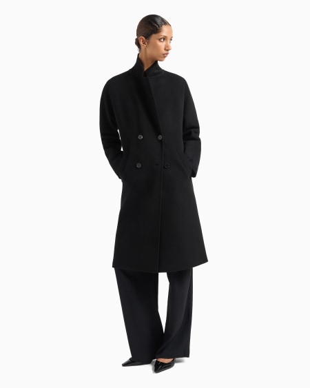 Armani Abrigo De Abotonadura Doble De Paño De Lana Y Cachemir