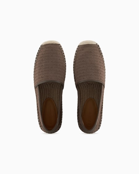 Armani Alpargatas De Tejido Jacquard Con Inscripción Integral Del Logotipo
