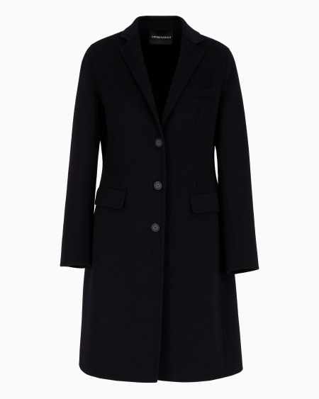 Armani Abrigo Midi Con Solapas De Cachemir Puro