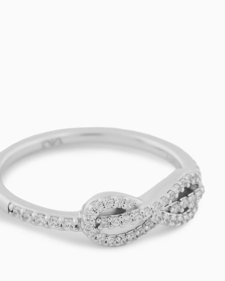 Armani Anillo Focal Central De Plata De Ley