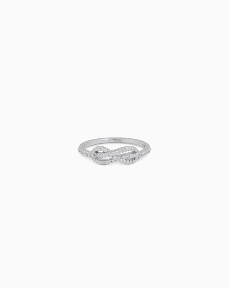 Armani Anillo Focal Central De Plata De Ley