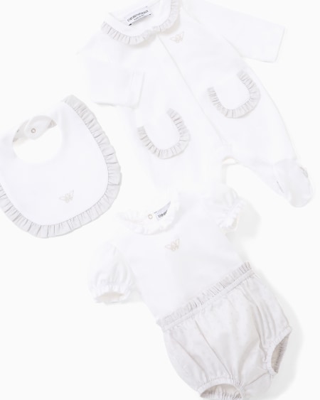 Armani Babero De Punto Con Logotipo Bordado