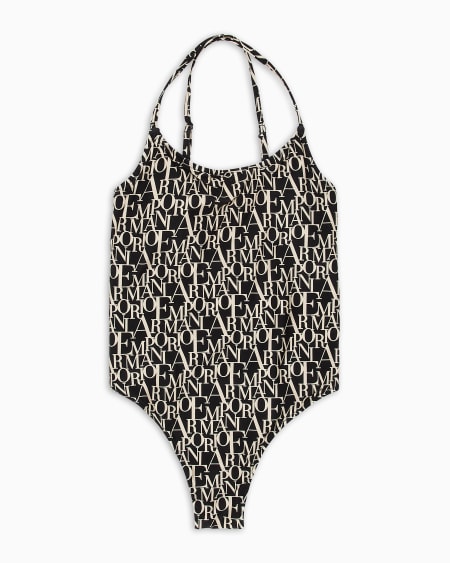 Armani Bañador con relleno y estampado Logomania
