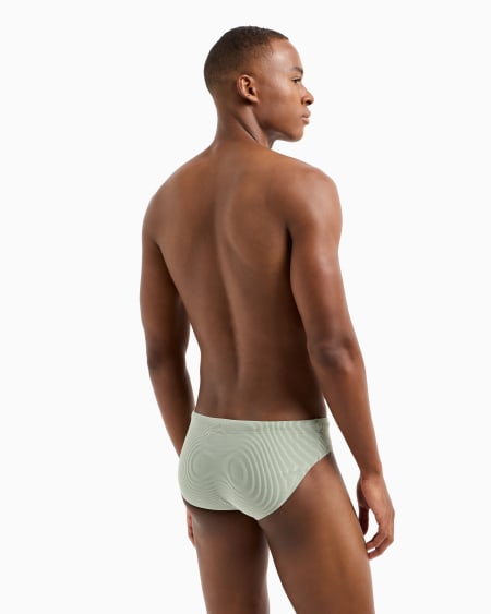 Armani Bañador Tipo Slip Con Fantasía A Rayas