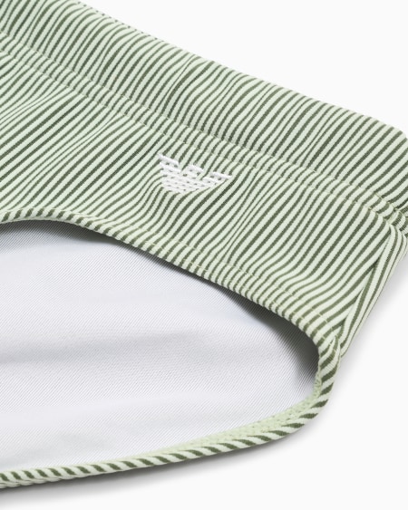 Armani Bañador Tipo Slip Con Fantasía A Rayas