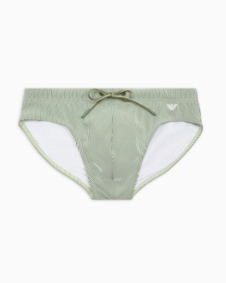 Armani Bañador tipo slip con fantasía a rayas