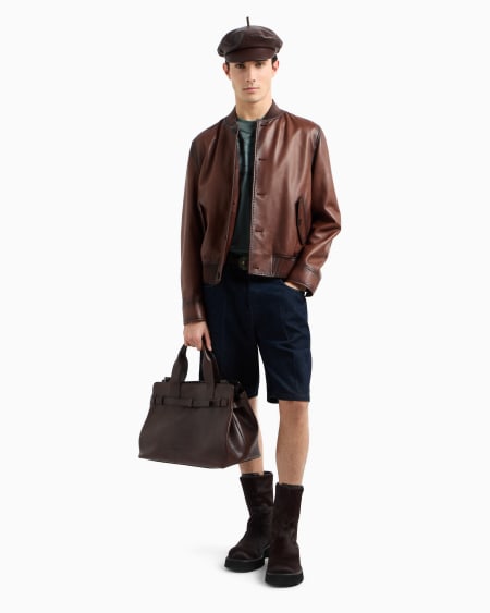 Armani Bermudas Cinco Bolsillos De Denim Lavado