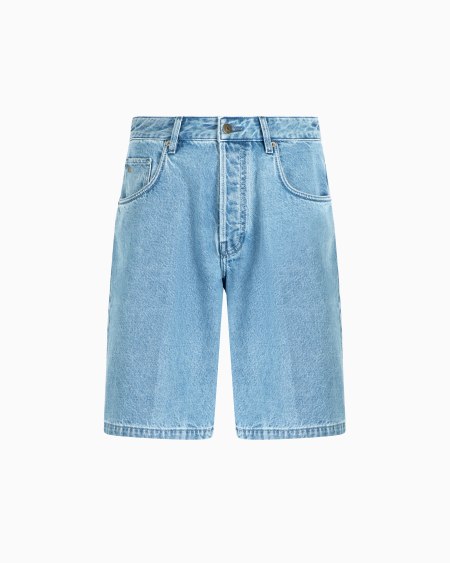 Armani Bermudas cinco bolsillos de denim lavado