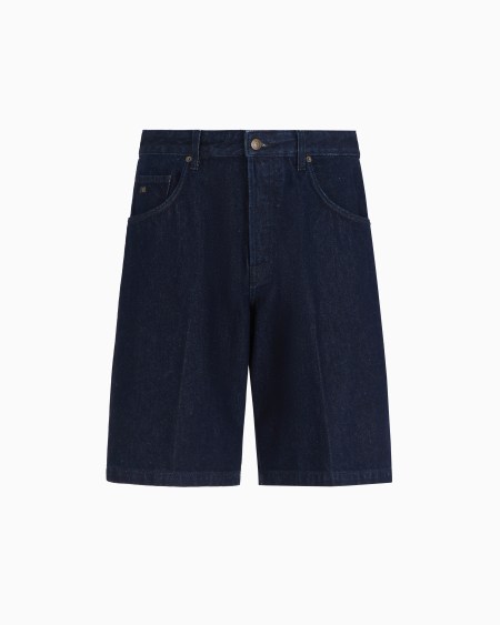 Armani Bermudas Cinco Bolsillos De Denim Lavado
